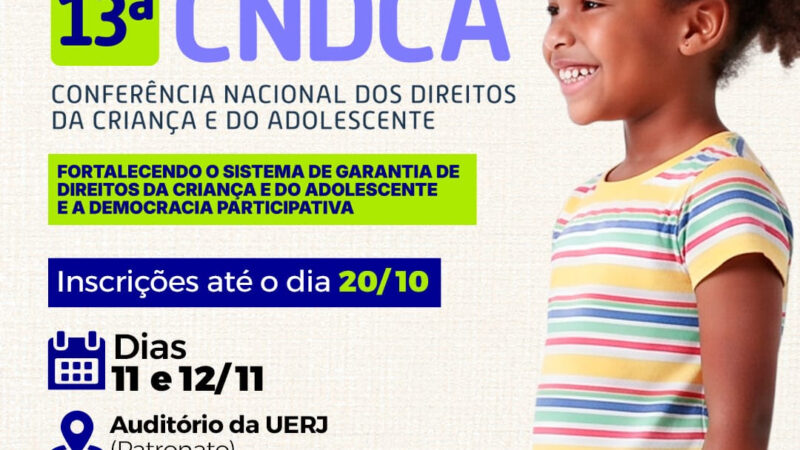 São Gonçalo inscreve para 13ª Conferência dos Direitos da Criança e do Adolescente