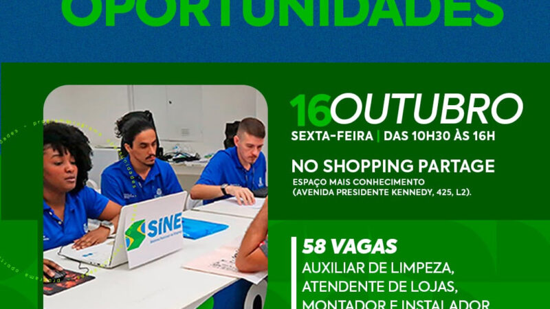 São Gonçalo oferece 58 vagas de emprego em mais uma edição do Oportunidades