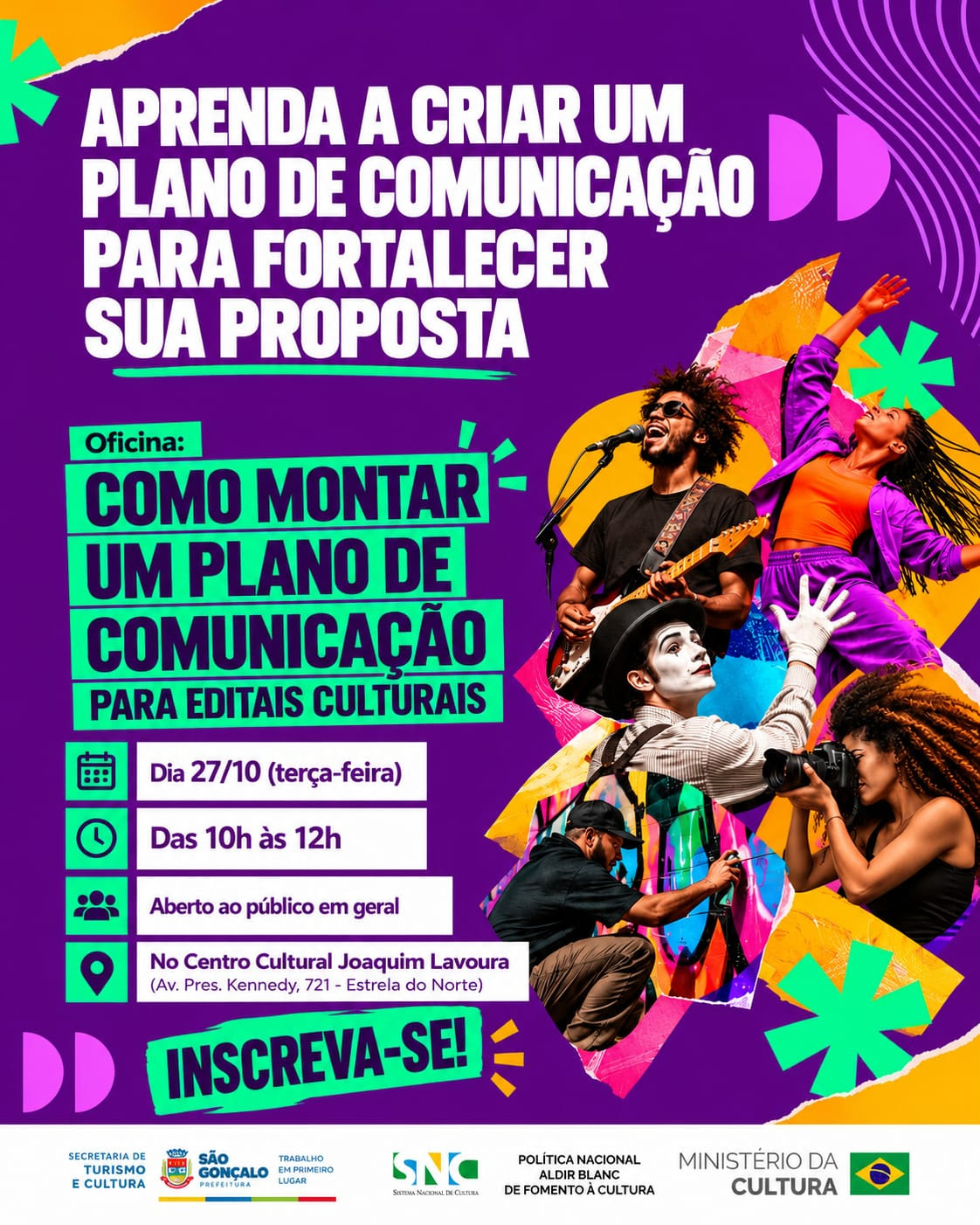São Gonçalo oferece oficina de plano de comunicação para editais culturais
