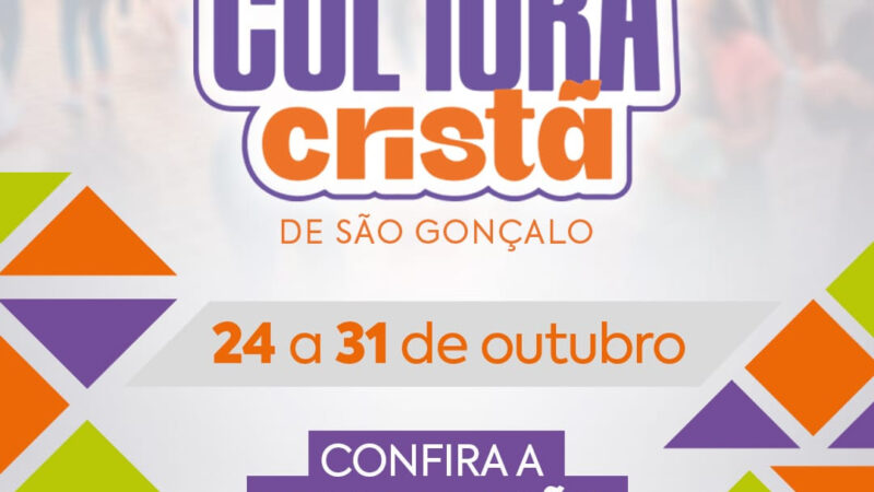 São Gonçalo recebe 1ª Semana de Cultura Cristã com programação gratuita em diferentes espaços da cidade
