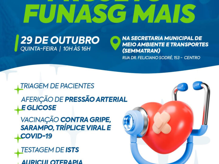 Funasg Mais levará serviços de saúde a servidores da Secretaria de Meio Ambiente e Transportes